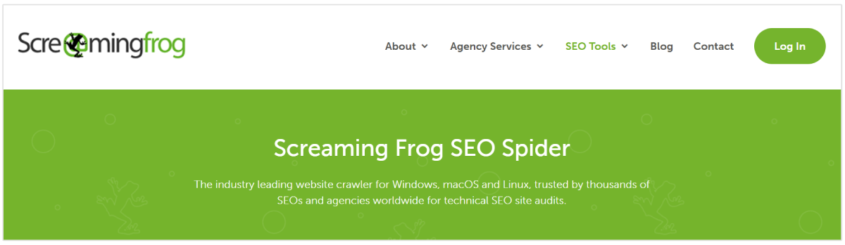 Screaming Frog SEO tool